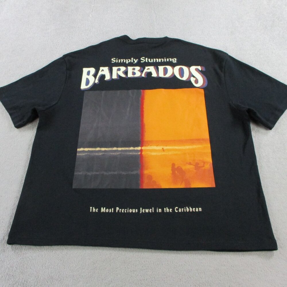 Fenty Oversized T Shirt Mens 2XL XXL Black Barbados Immigrant Double Sided Print - Picture 2 of 8